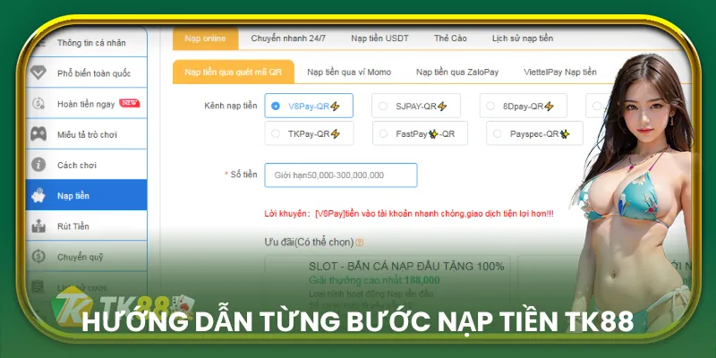 Hướng dẫn nạp tiền EV88 qua nhiều hình thức phổ biến